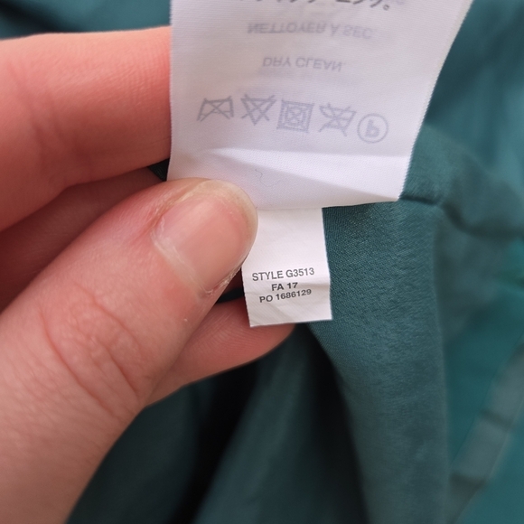 J Crew Drapey Spaghetti Strap Dress Green - Picture 7 of 9